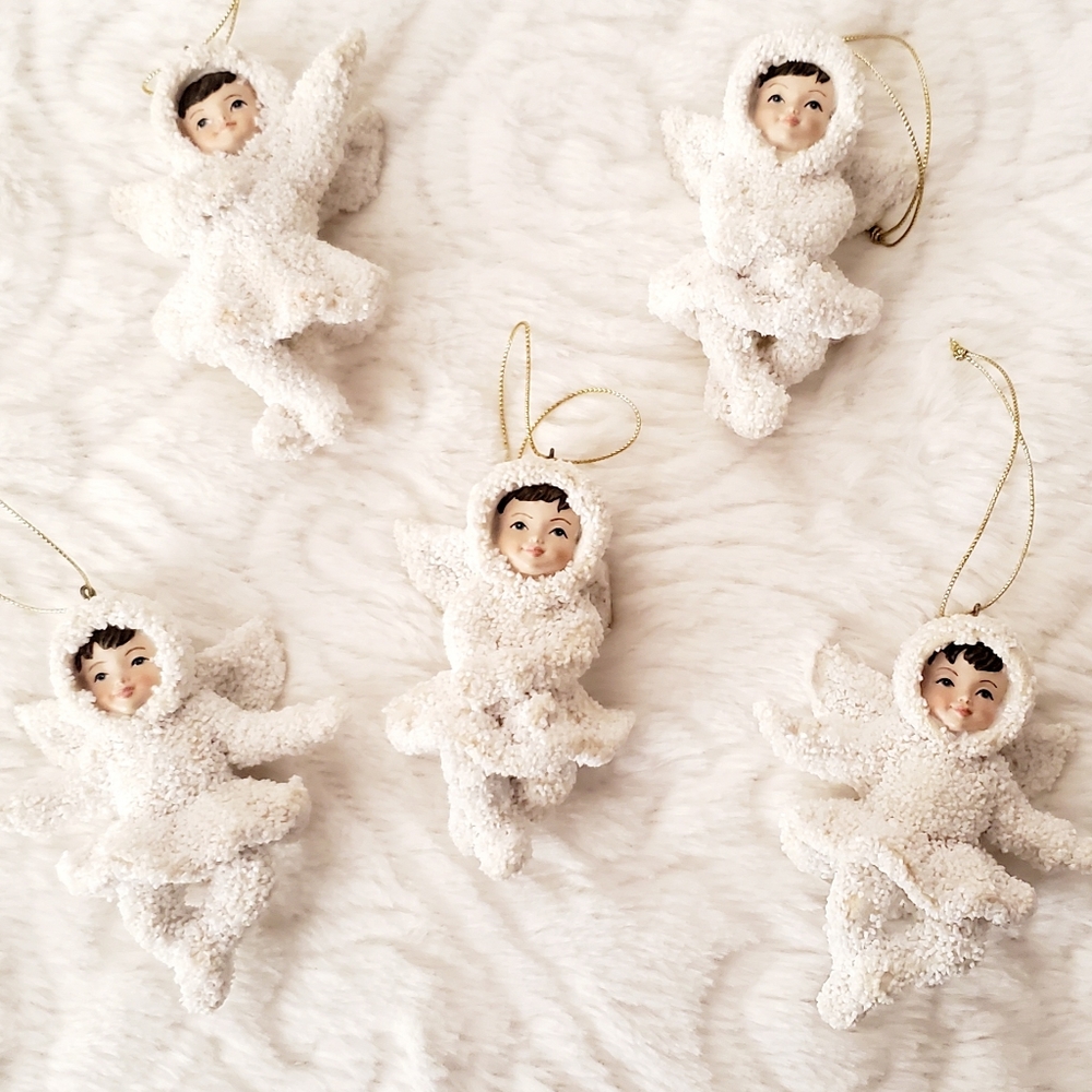 SNOW ANGEL CHRISTMAS ORNAMENTS